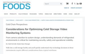 Opticom Refrigerated Frozen Foods Video Monitoring